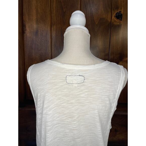 Current/Elliott Sleeveless White Distressed Oversized Summer Tank Size 2 (M) - Picture 4 of 8